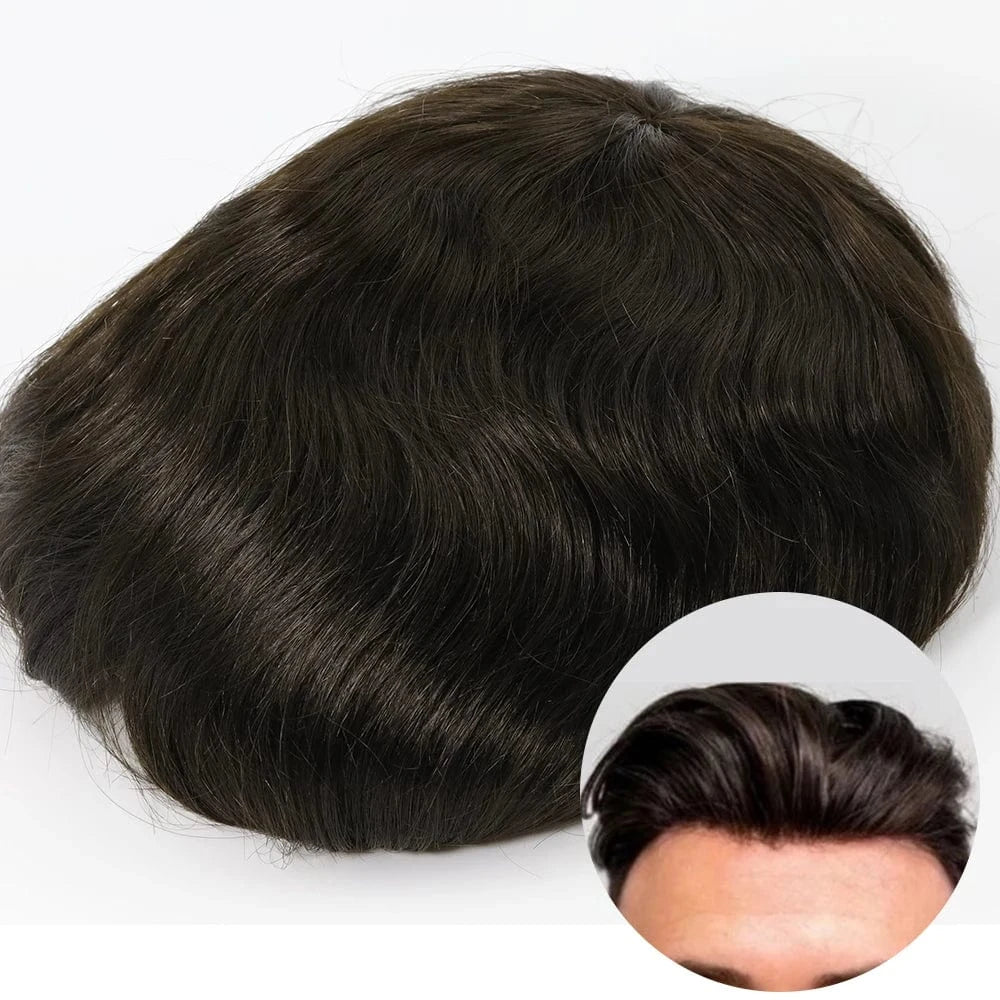 8X10 / #1B / 6inches Hot selling cheaper fine mono lace top men toupee human hair piece male cheap replacement system