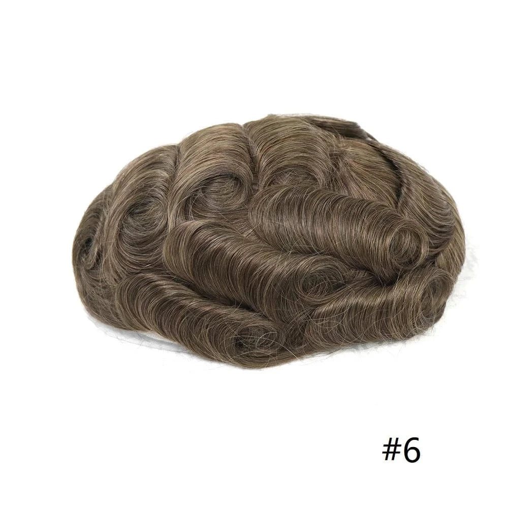 8X10 / 6# / Choose Wholesale Various Colors Sizes Front Lace Natural Indian Hair Toupee Man Pu Cap Hair Capillary Prosthesis For Men