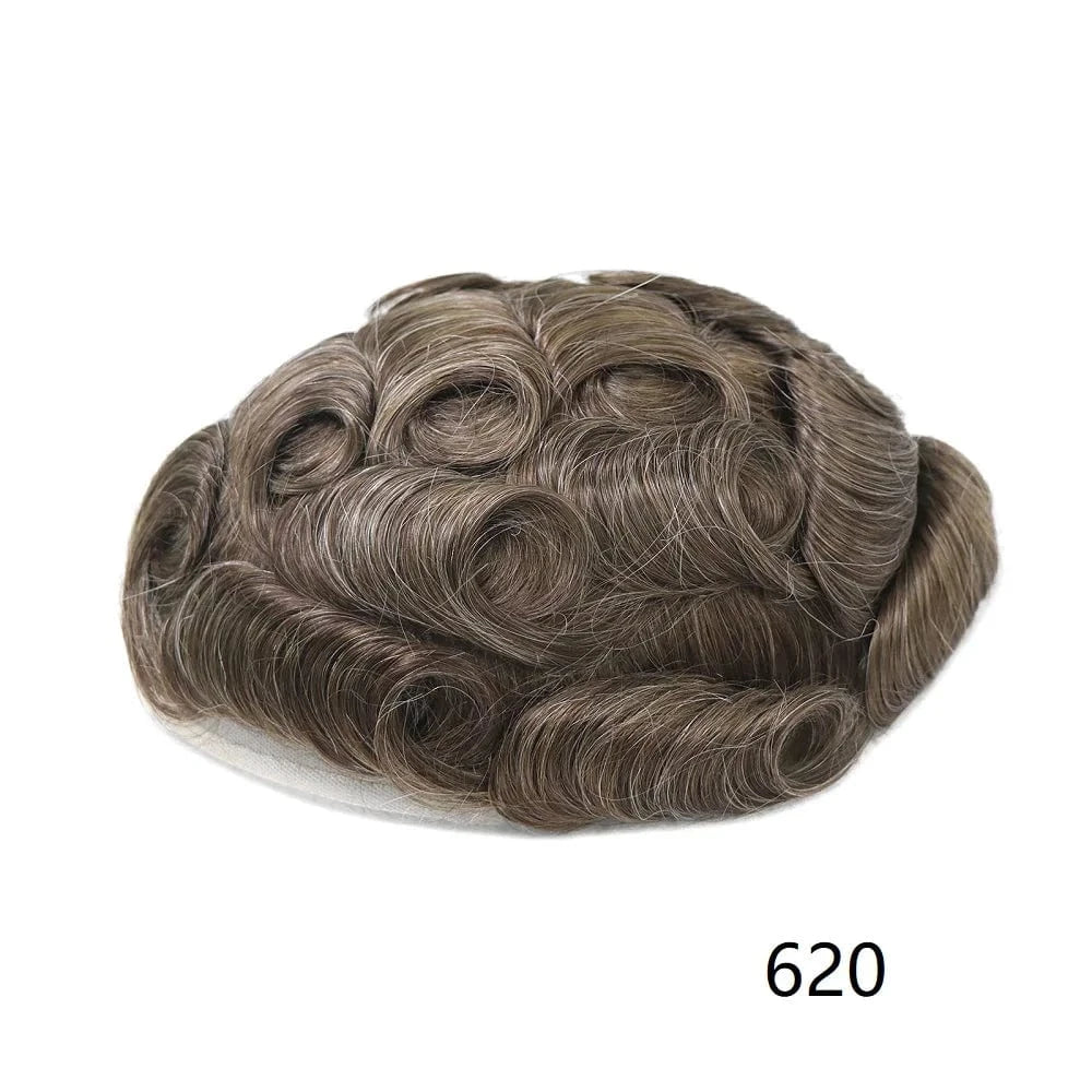 8X10 / 620 / Choose Wholesale Various Colors Sizes Front Lace Natural Indian Hair Toupee Man Pu Cap Hair Capillary Prosthesis For Men