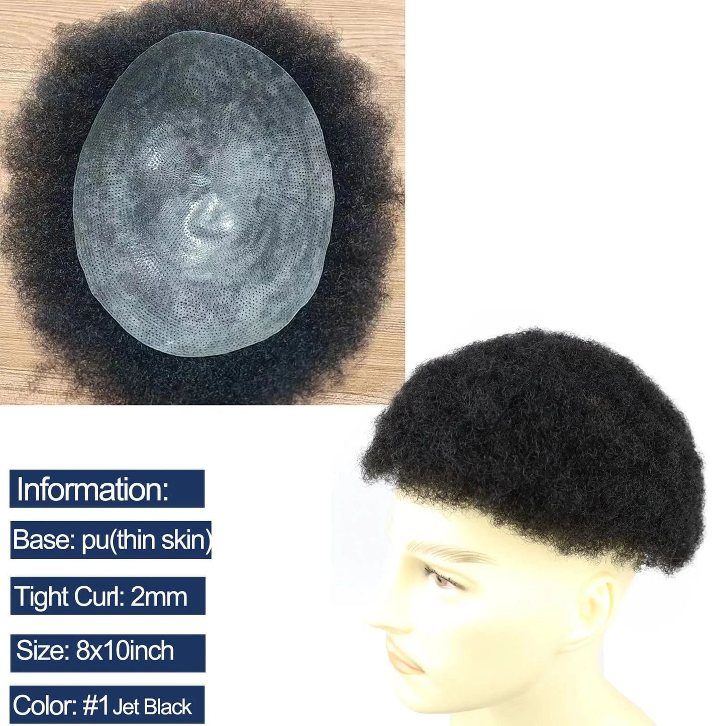 8X10 Indian Men's Replacement Hair Systems Toupee Mono Thin Skin Mens Hairpieces Remy Human Hair Afro Men Toupee
