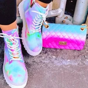 9 / puprle-CX-boots set Wholesale New stylist bandana hand bags Lady Fashion Boots with Thin High Heel women boots