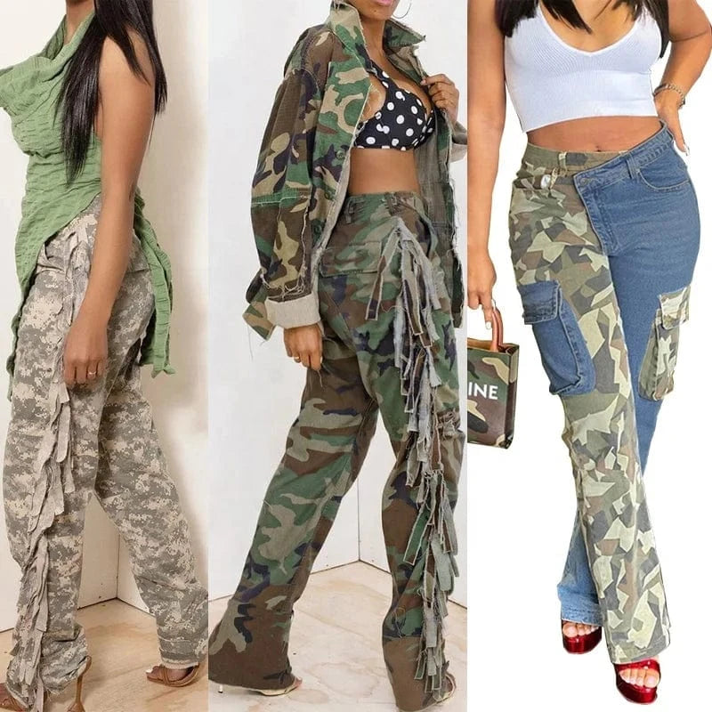 9185TD New fashion streetwear 2024 summer clothes for women sleeveless vest sexy halter backless shirts women top camo crop top