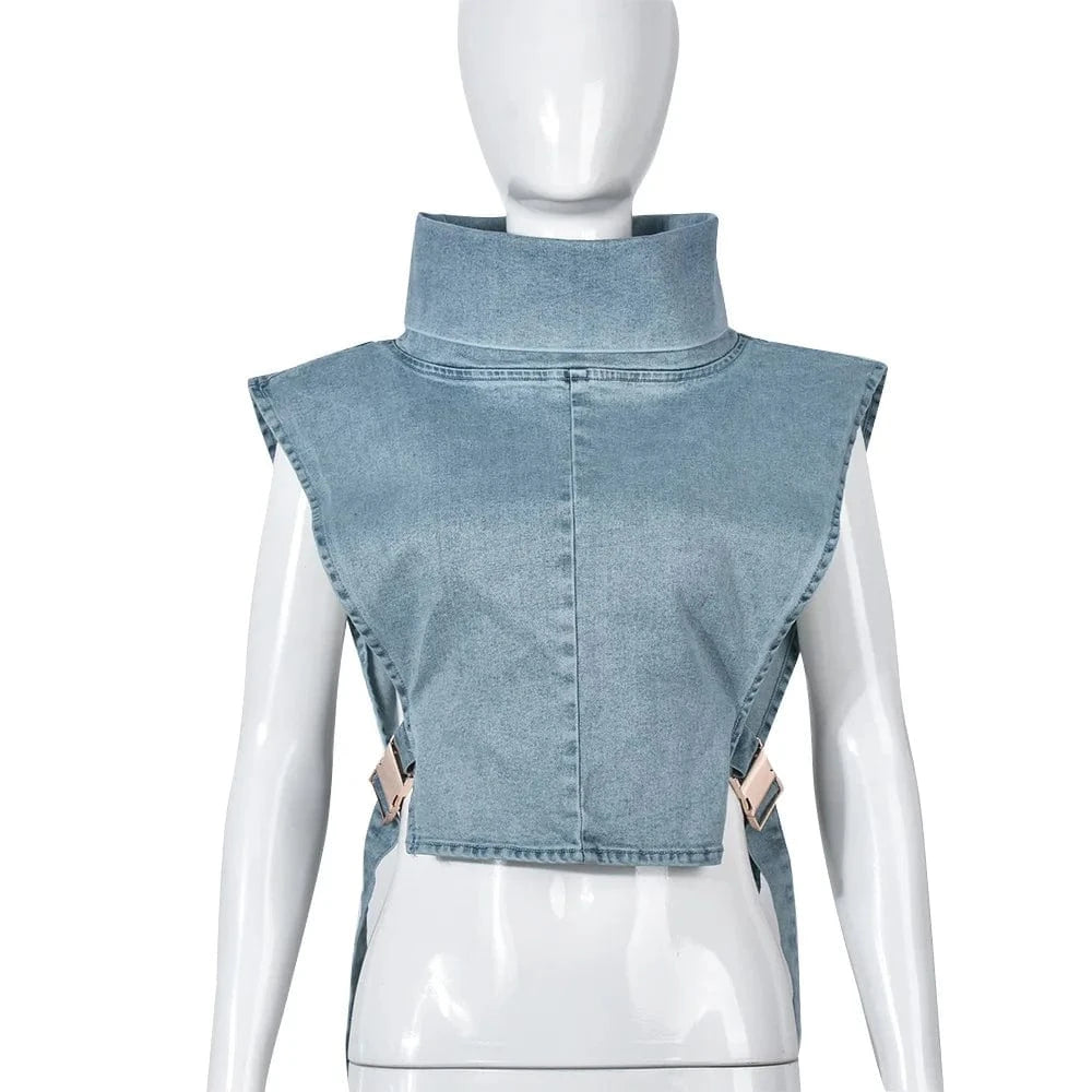 9185TD New fashion streetwear 2024 summer clothes for women sleeveless vest sexy halter backless shirts women top camo crop top