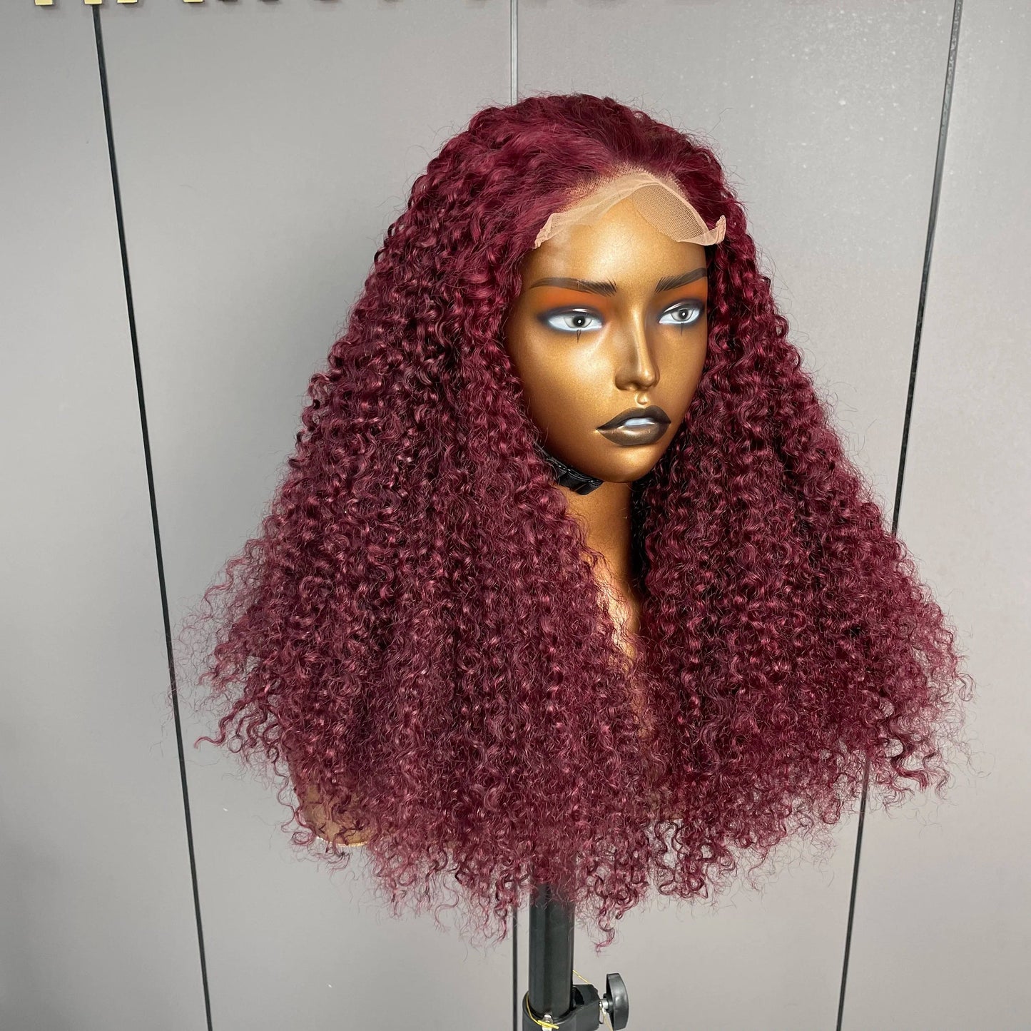 99J burgundy red color curly wigs water wave 13x4 lace front human hair short bob human hair wigs woman