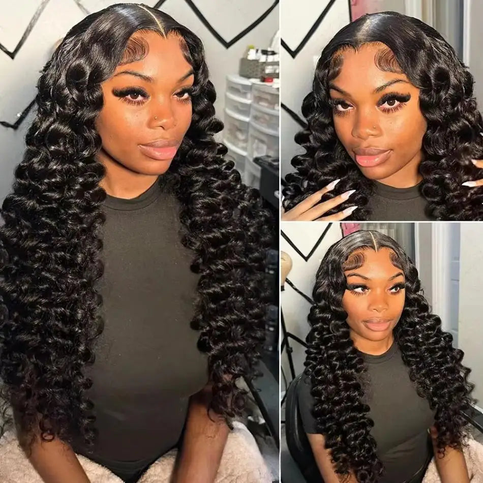 Loose Wave 13X6 Lace Frontal Water Wave 100% Human Hair Deep Wave Preplucked Wig 13X4 Curly Lace Front Brazilian Wigs For Women