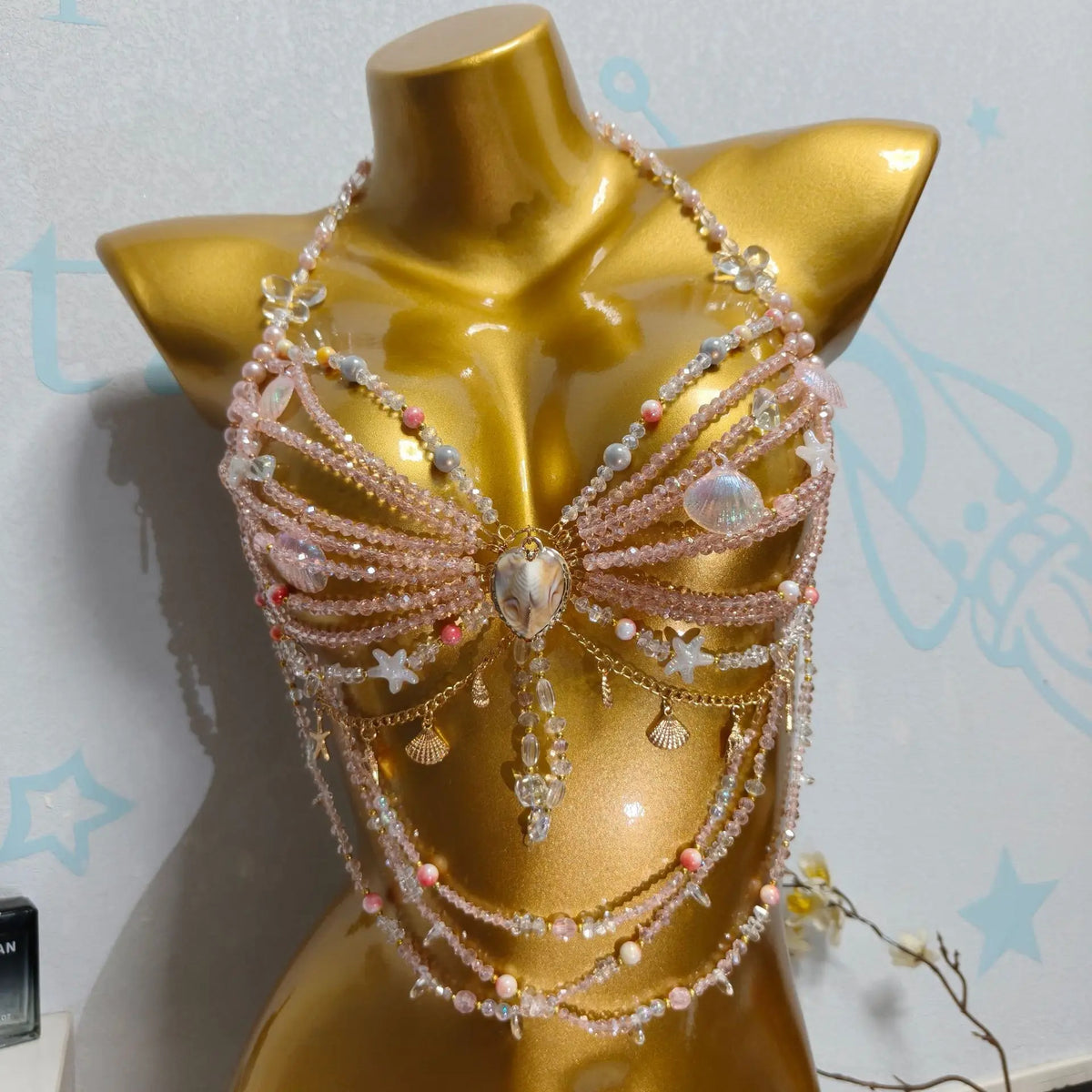 Handcrafted Sequin Beaded Mermaid Bralette for Women