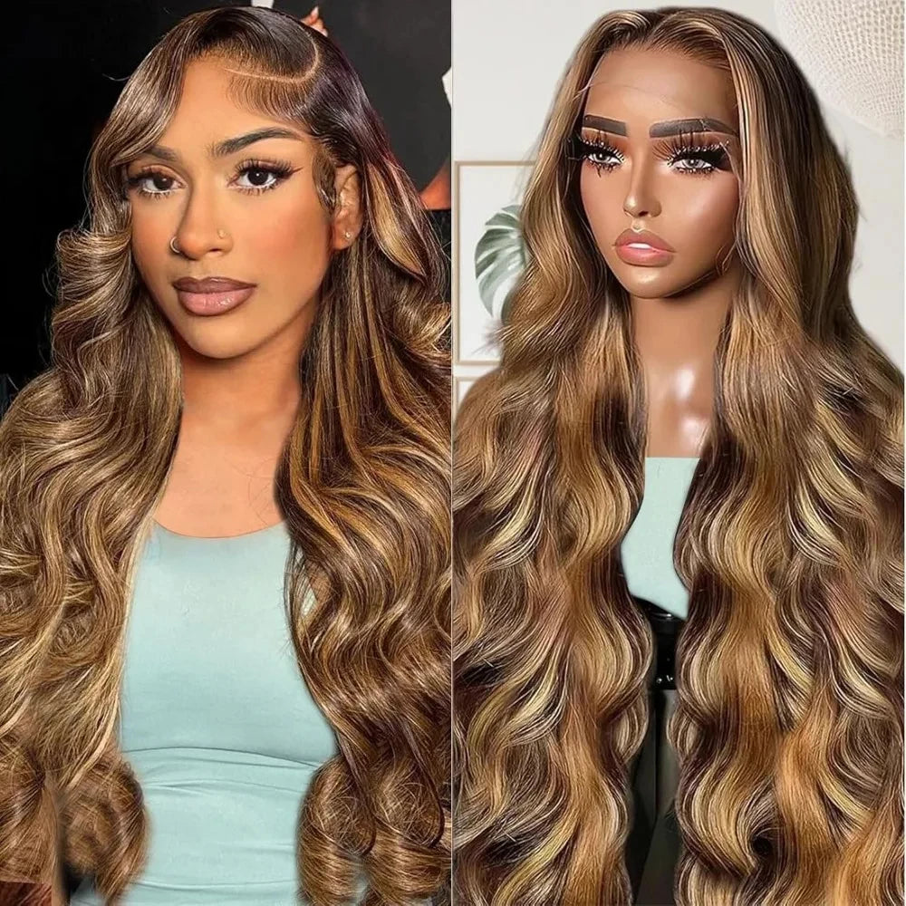 Transparent Lace Frontal Body Wave Human Hair Wig For Women
