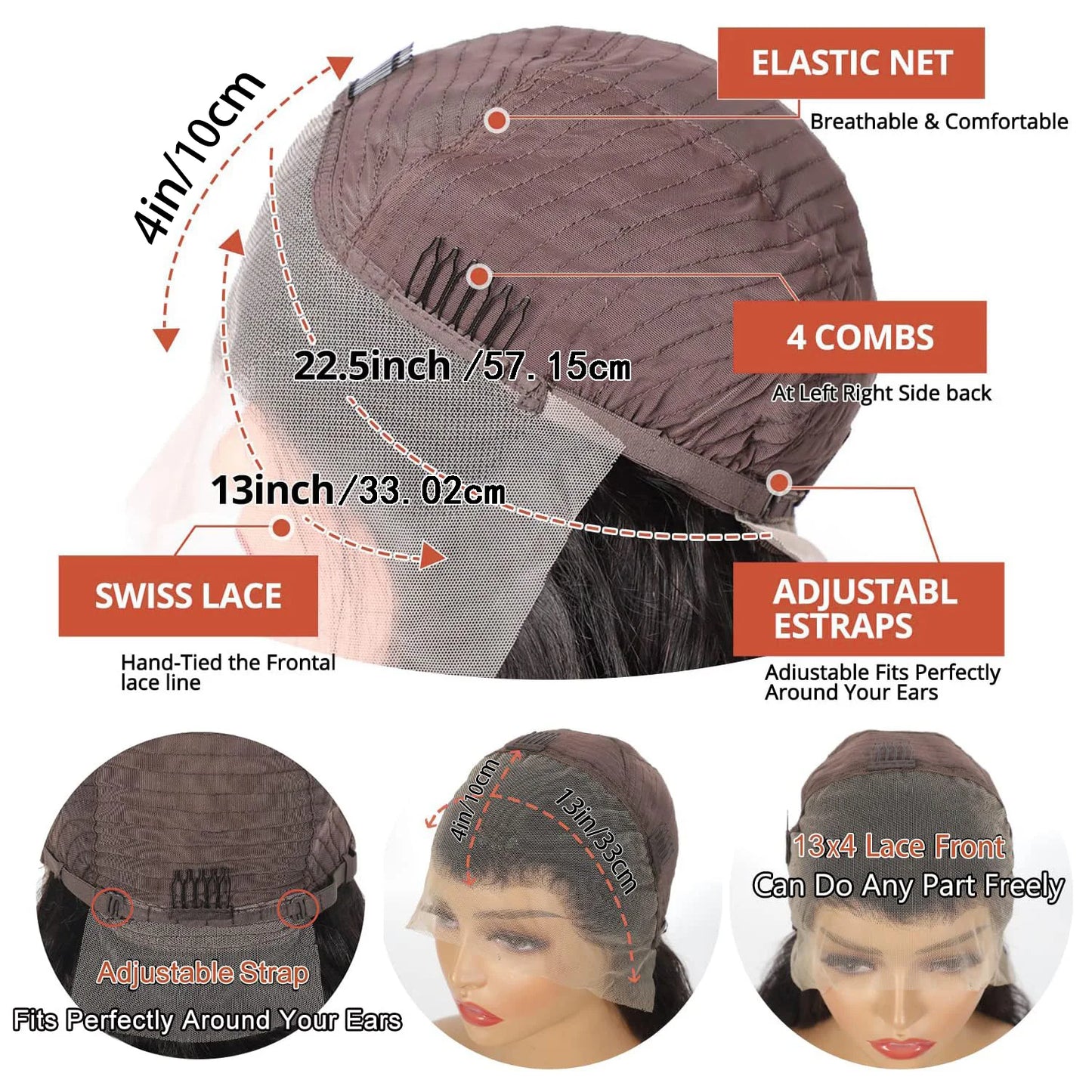 Straight Short Bob Wig 200% Density 13x4 HD Lace Frontal Wig 4x4 Transparent Lace Front Short bob Wigs 100% Human Hair For Women