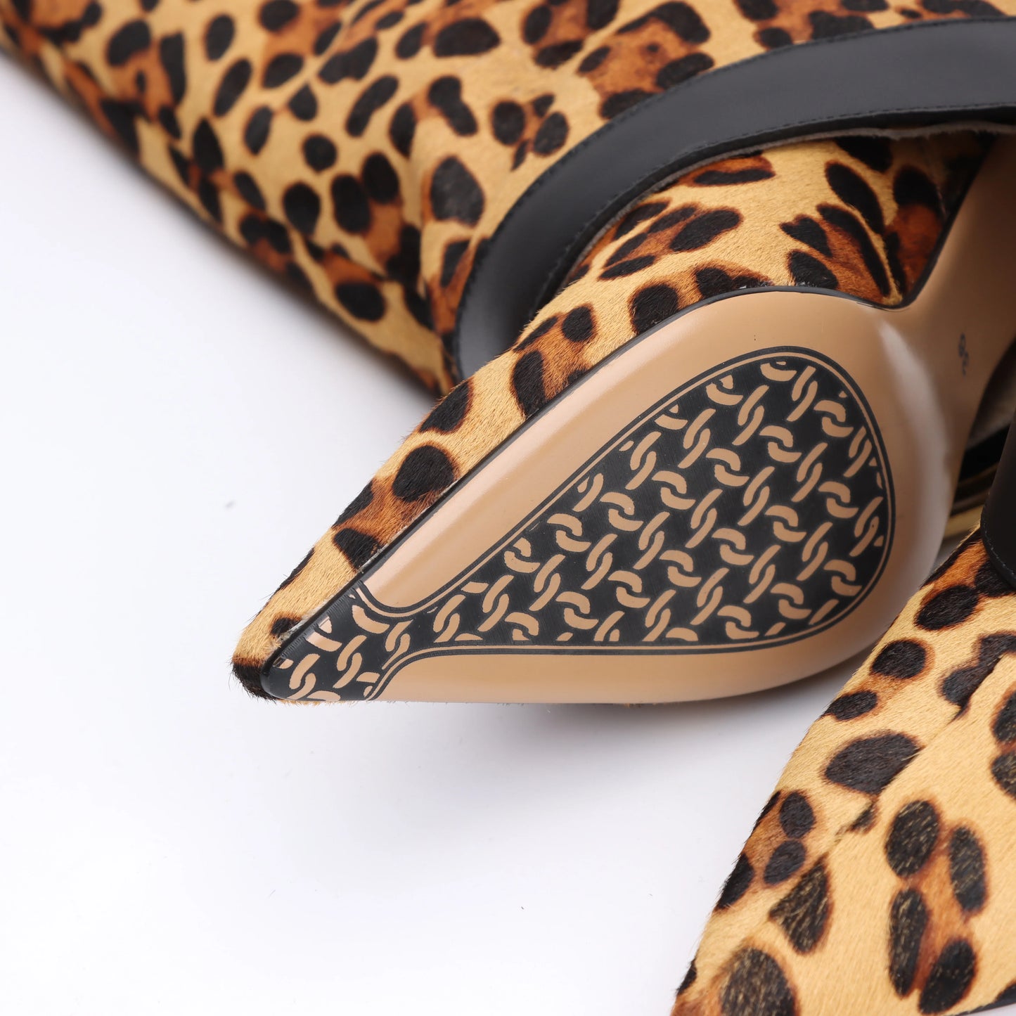 Designer 2025 Winter Luxury New Fashion Leopard Pattern Leather Metal Buckle High Heel Boots Pointed Thin Heel Leg Boots