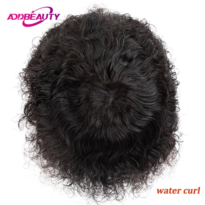 Natural Curly Remy Indian Human Hair Toupee for Women