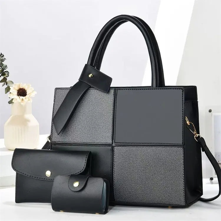 New Three Piece Set High Capacity Women's Bags Fashion Daily Use Casual with Zipper Handbag