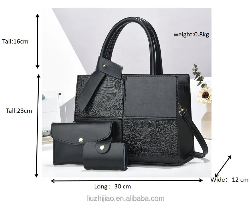 2025 Bag for Women Three Pieces Set Fashion Ladies Handbag Shoulder Large Capacity Bag for Business Versatile Casual Handbag