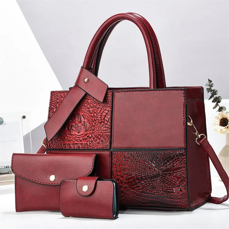 2025 Bag for Women Three Pieces Set Fashion Ladies Handbag Shoulder Large Capacity Bag for Business Versatile Casual Handbag