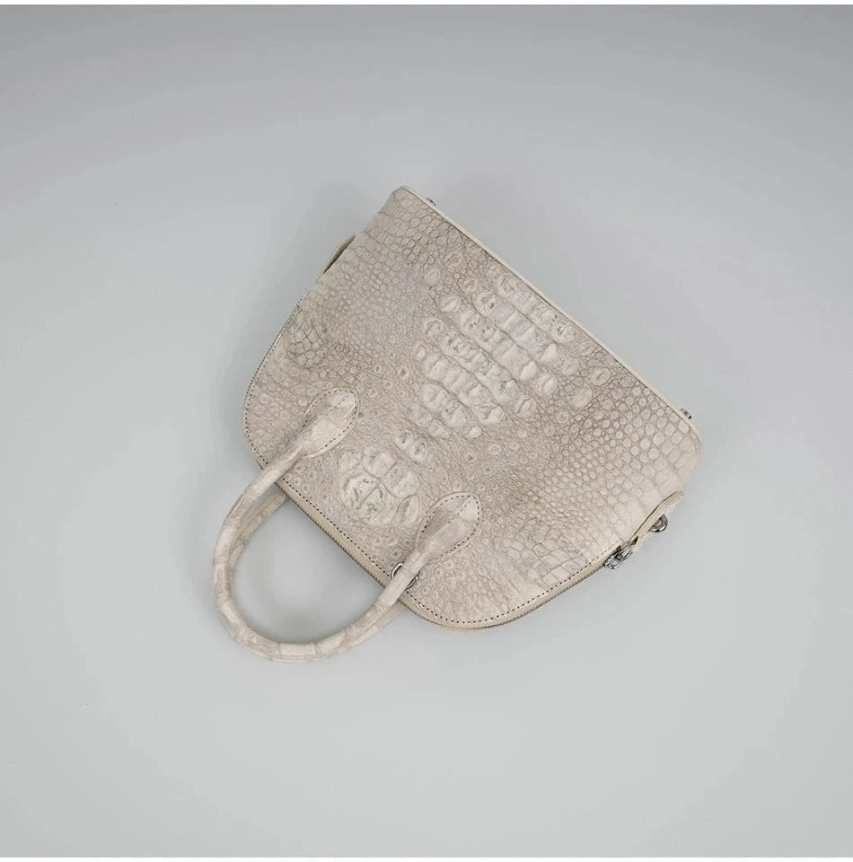 High - Quality Genuine Crocodile Leather Ladies' Handbag with Real Cowhide Lining, a Symbol of Elegance