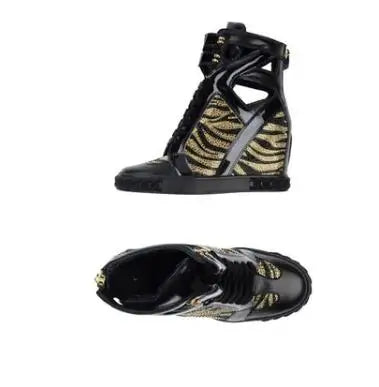 Casual Patchwork Buckle Strap Hollow Out Wedge Ankle Boots for Women