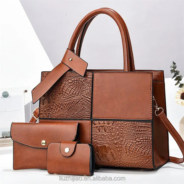 2025 Bag for Women Three Pieces Set Fashion Ladies Handbag Shoulder Large Capacity Bag for Business Versatile Casual Handbag