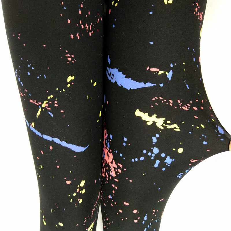 FCCEXIO Leopard Grain Color Print Women Leggings High Elastic Running Sports Leggings Slim Female Casual Trousers Fitness Pants