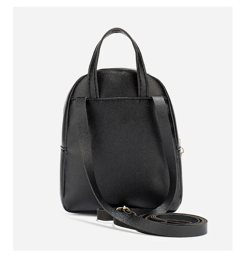 2025 New Women's Mini Backpack Vintage Geometric Pattern Backpacks Portable Small Schoolbag Shoulder Bag Students Summer Spring