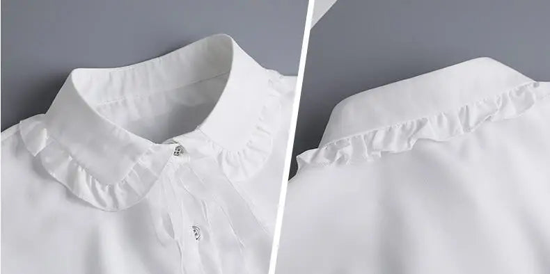 White Fake Collar Shirt Women Shawl Detachable Shirt Collar Lace False Collar Lapel Blouse Women Clothes Accessories Faux Col