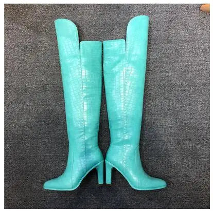 Fashion Winter Chunky Heel Over The Knee Boots For Women