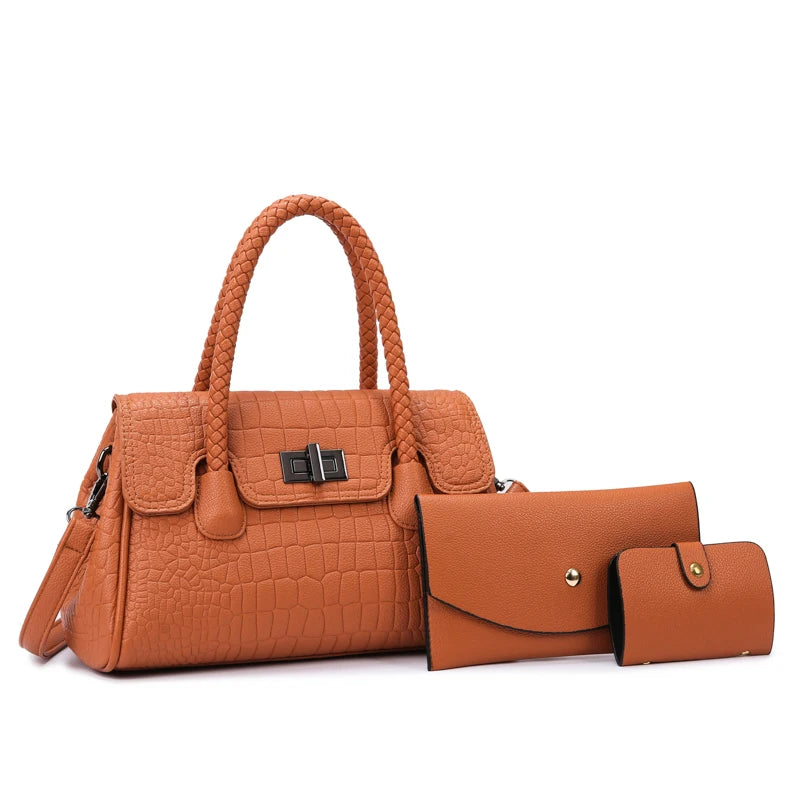 2025 Women's Fashion Handbag Durable Zipper Closure Convenient Polyester Material Versatile Stylish Two Handles for Outfitting