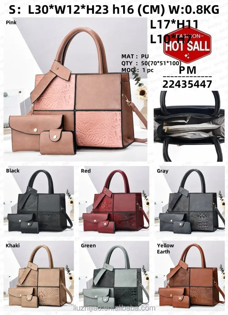 2025 Bag for Women Three Pieces Set Fashion Ladies Handbag Shoulder Large Capacity Bag for Business Versatile Casual Handbag
