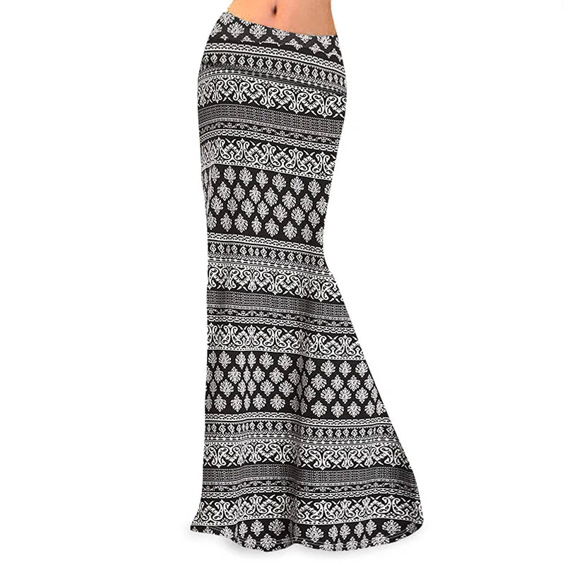 Fashion Pinted Long Skirts Womens Maxi Skirt Summer Sexy Fashion Female Floral High Waist Pencil Skirts Women Mujer Faldas
