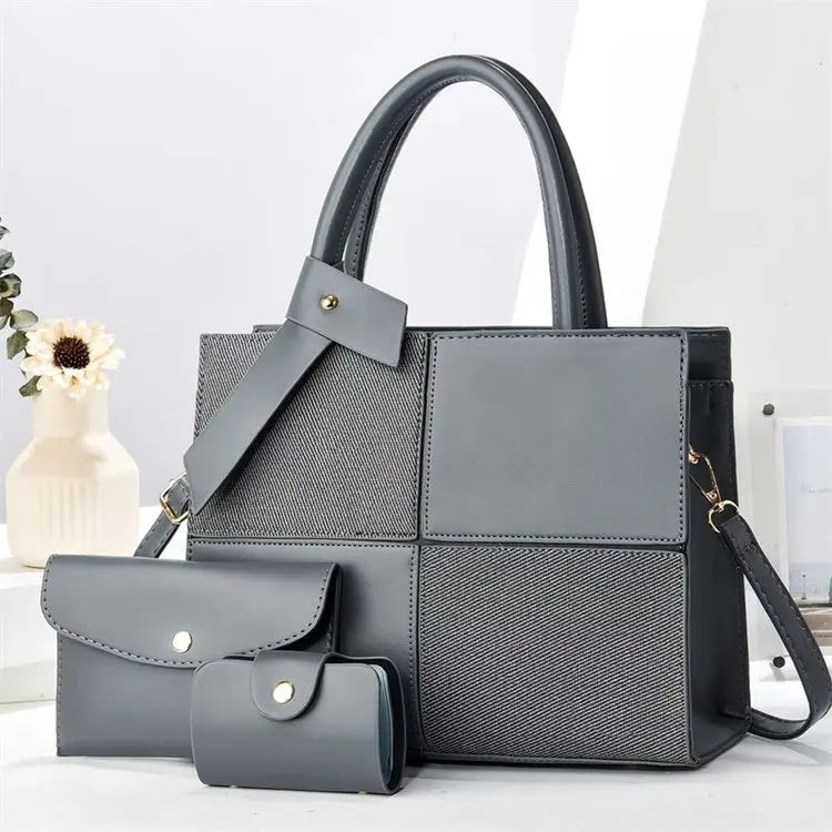 New Three Piece Set High Capacity Women's Bags Fashion Daily Use Casual with Zipper Handbag