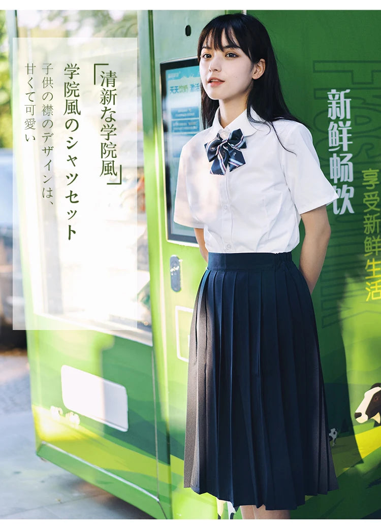 Preppy Black XS - 5XL Pleated Mini Skirt Short Women Summer Autumn Uniform High Waisted Skirts Knee Length Saia Feminina