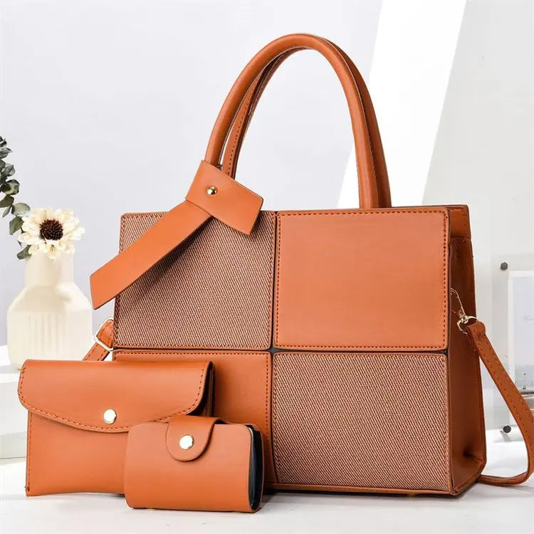 New Three Piece Set High Capacity Women's Bags Fashion Daily Use Casual with Zipper Handbag