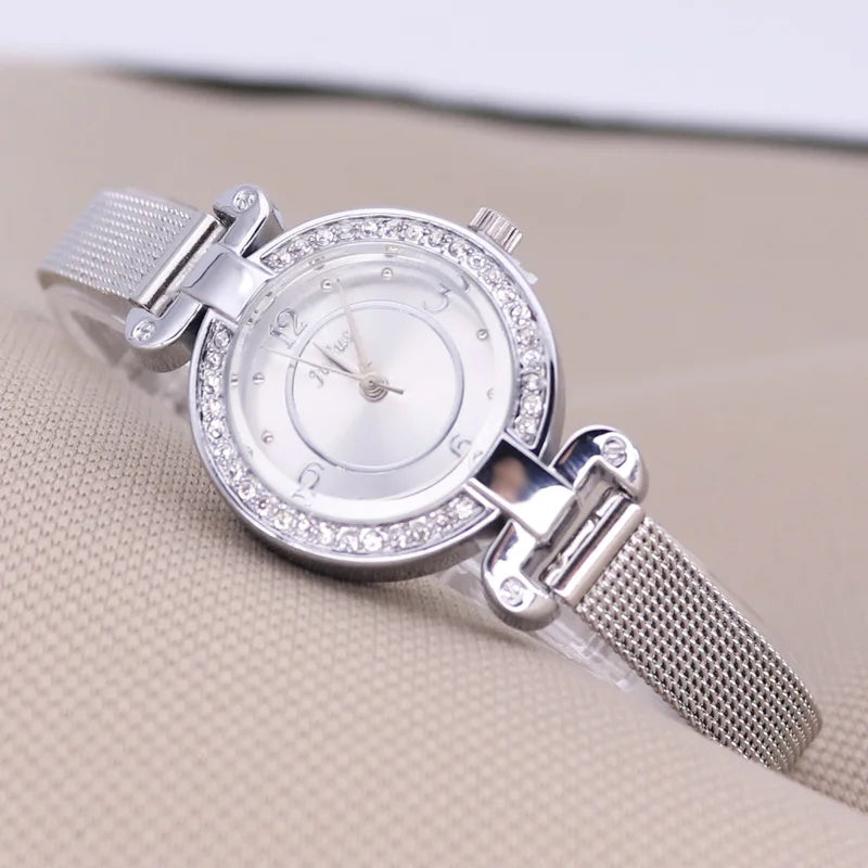Small Julius Lady Women's Watch Retro Clock Japan Quartz Fashion Hour Dress Stainless Steel Bracelet Girl's Birthday Gift No Box
