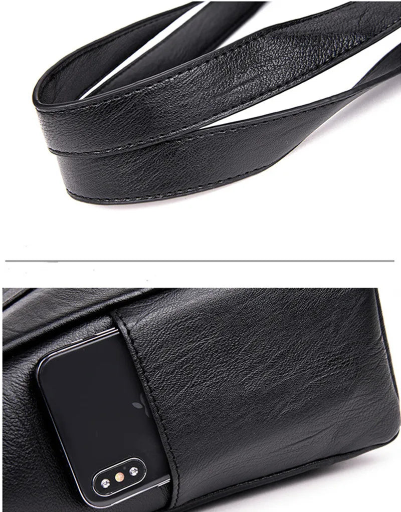 2024 Fashion Women Solid Color Shoulder Bag Soft Pu Leather Commute Large Capacity Casual Tote Handbag for Female
