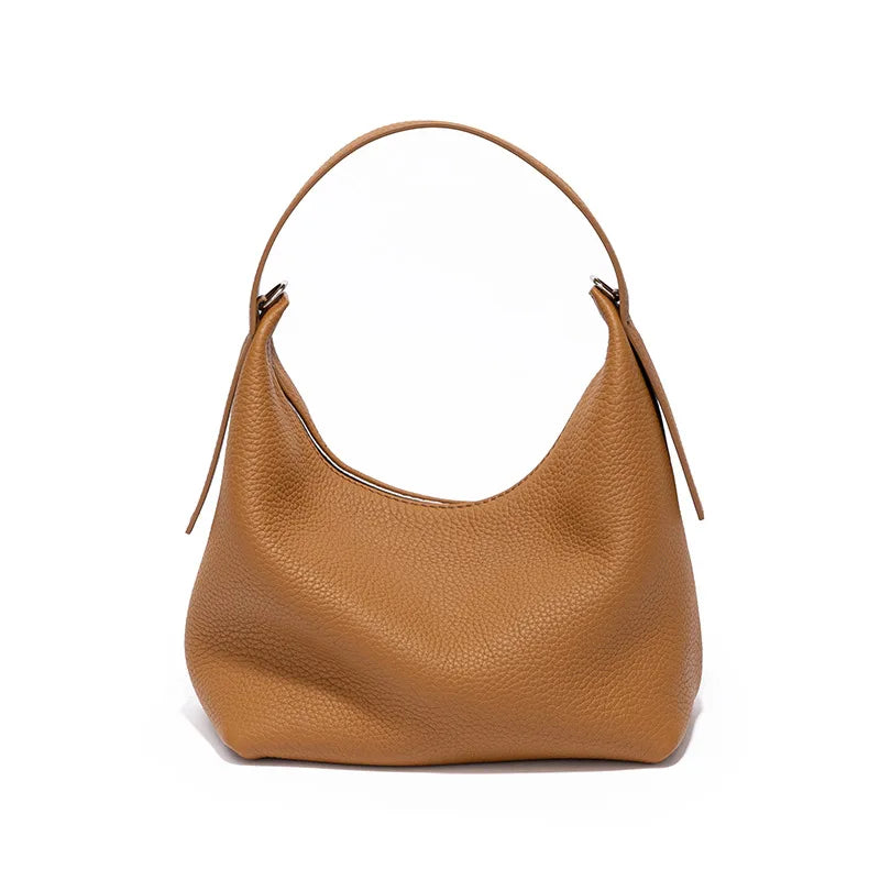 2025 New High-end Vintage Lichee Pattern Genuine Leather Messenger Bag for Women High Quality Casual Women's Handbags