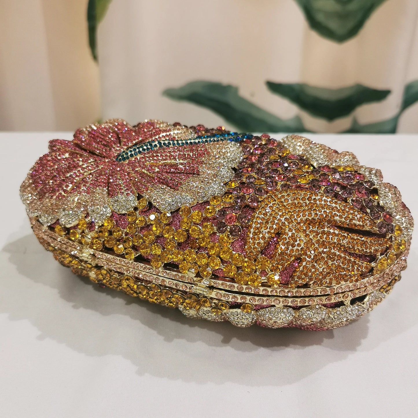 Blue/Yellow/White Multicolored Diamond Crystal Clutch Rhinestone Women Clutches High Quality Phone Wallet Best Party Purse Bag