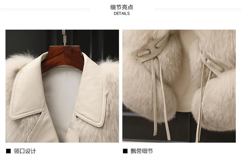 High Quality Imitation Fox Fur Vest Jacket Women Fur Vest Jacket 2024 Winter Waistcoat Short Fur Vest Female Vestcoat Sleeveless