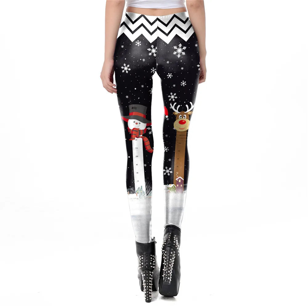 FCCEXIO Christmas Leggings For Women St Patrick's day Leggins 3D Printed Workout Legin Festival Legging Elastic Slim