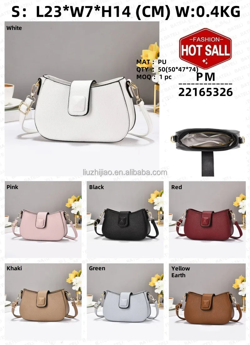 2025 Spring Single Shoulder New Women's Trendy Fashion Minimalist Trendy Slanted Underarm Shoulder Bag
