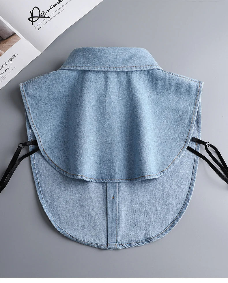 White Fake Collar Shirt Women Shawl Detachable Shirt Collar Lace False Collar Lapel Blouse Women Clothes Accessories Faux Col