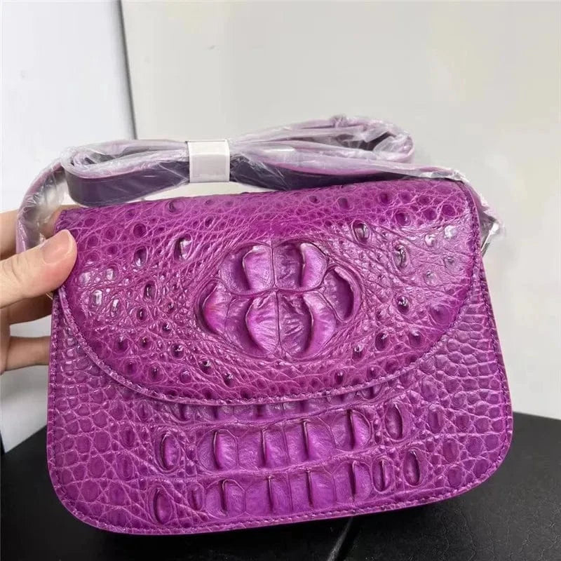 Exotic Genuine Alligator Skin Women's Pillow Purse Authentic Real True Crocodile Leather Lady Handbag Female Cross Shoulder Bag