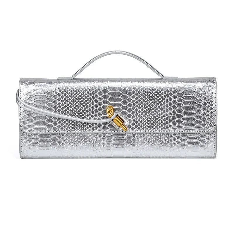 2025 Women's New Waterproof Evening Shoulder Bag with Lock Strap and Two Handles/Closures for Beach Use and Christmas Fashion