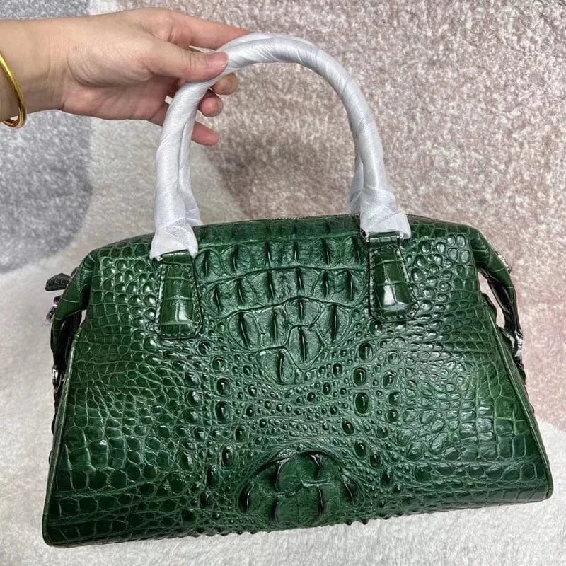Exotic Genuine Alligator Skin Women's Pillow Purse Authentic Real True Crocodile Leather Lady Handbag Female Cross Shoulder Bag