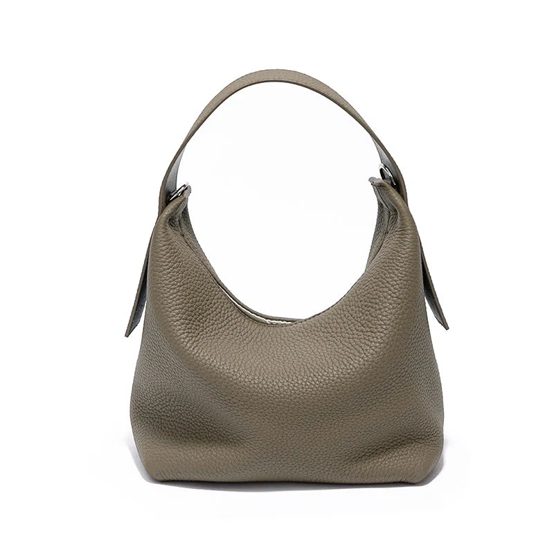 2025 New High-end Vintage Lichee Pattern Genuine Leather Messenger Bag for Women High Quality Casual Women's Handbags