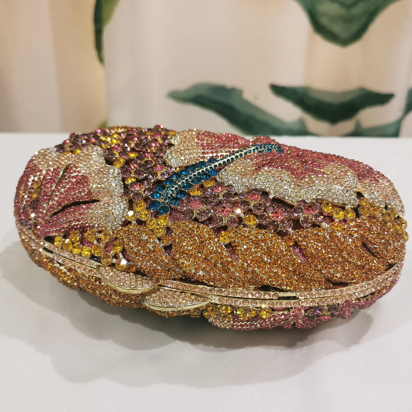 Blue/Yellow/White Multicolored Diamond Crystal Clutch Rhinestone Women Clutches High Quality Phone Wallet Best Party Purse Bag