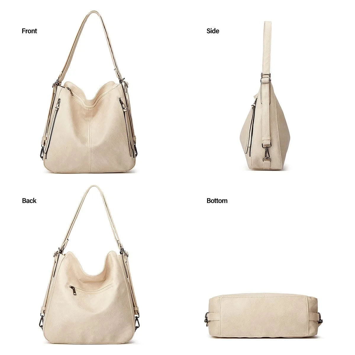 Hot Sale Large Capacity 3 Pieces Set PU Leather Tote Bag Ladies Purse Shoulder Messenger Cosmetic Bag Handbags Travel Backpack