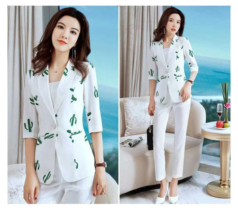 Polka Dot Ssuit Jacket Female Ins Spring Summer 2024 New Korean Thin Section Slim Fashion Print A Buckle Blazer Mother Tide 427