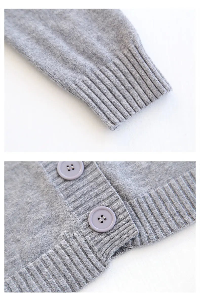 Knitted Cropped Cardigan Women Korean Short Sweater Long sleeve Crop Top V neck Fashion Y2k Clothes Green Blue