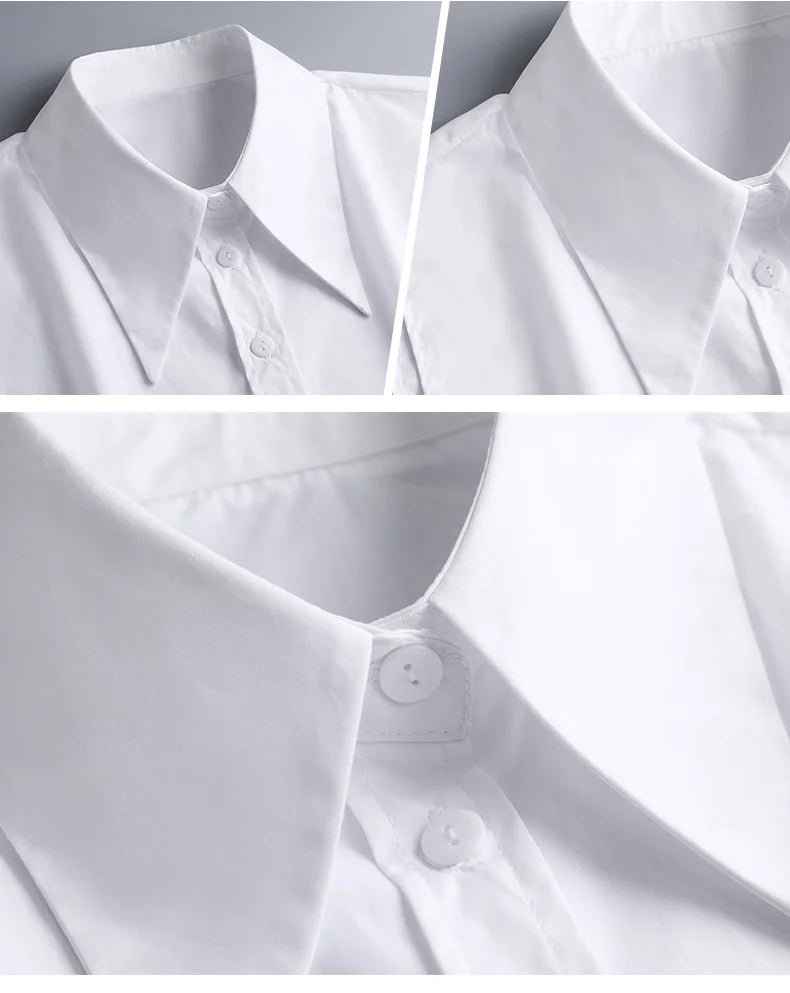 White Fake Collar Shirt Women Shawl Detachable Shirt Collar Lace False Collar Lapel Blouse Women Clothes Accessories Faux Col