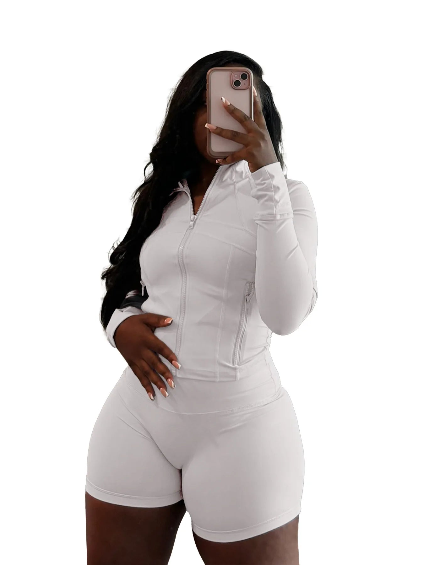 2025 Summer Two Piece Shorts Sets Zipper Tracksuit Yoga Fitness Outfits for Women Sport