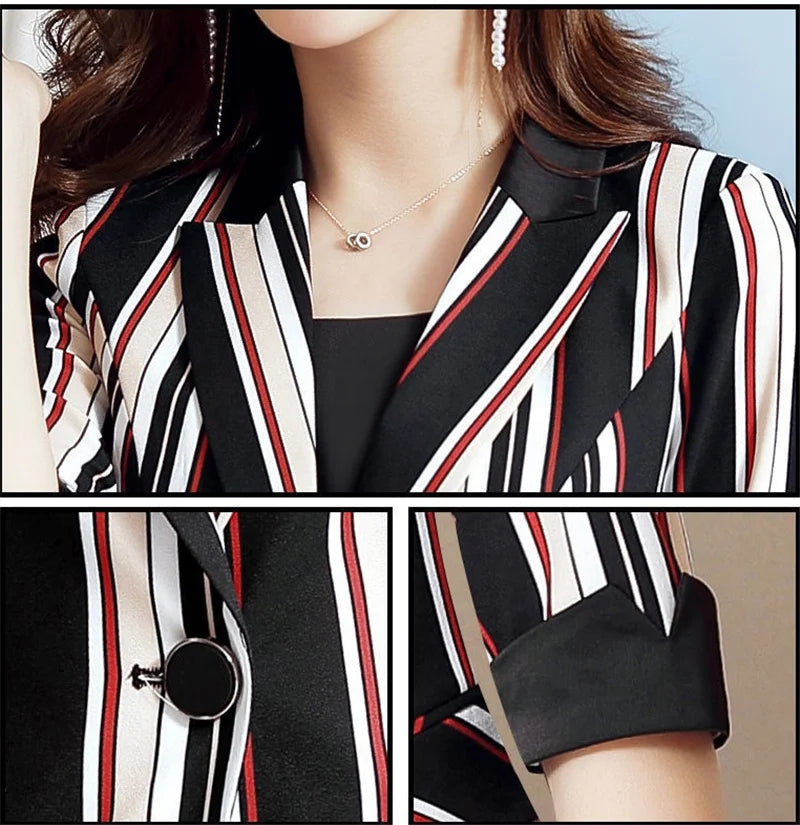 Polka Dot Ssuit Jacket Female Ins Spring Summer 2024 New Korean Thin Section Slim Fashion Print A Buckle Blazer Mother Tide 427