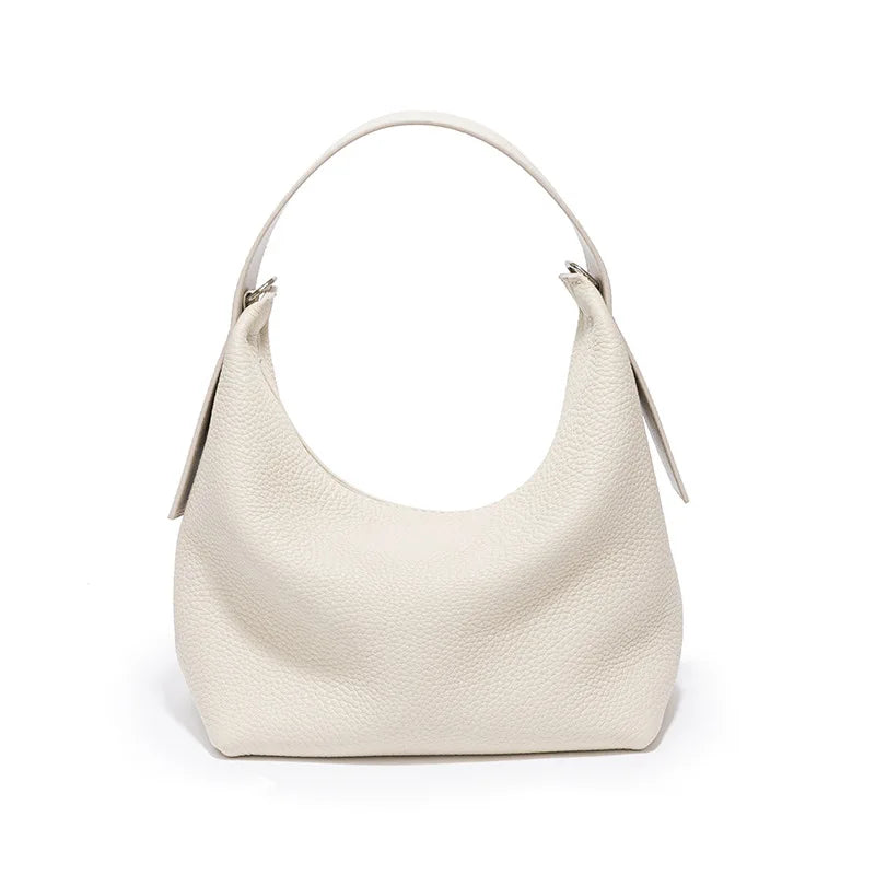2025 New High-end Vintage Lichee Pattern Genuine Leather Messenger Bag for Women High Quality Casual Women's Handbags